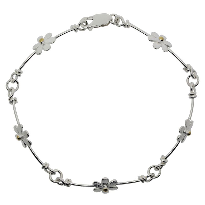 Sterling Silver Daisy Bracelet  Jewellery  EVY Designs