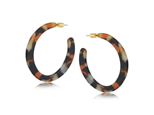 Tortoiseshell Resin Hoops