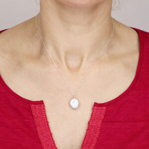 Large Pearl Pendant Necklace