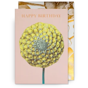 Dahlia Birthday Card