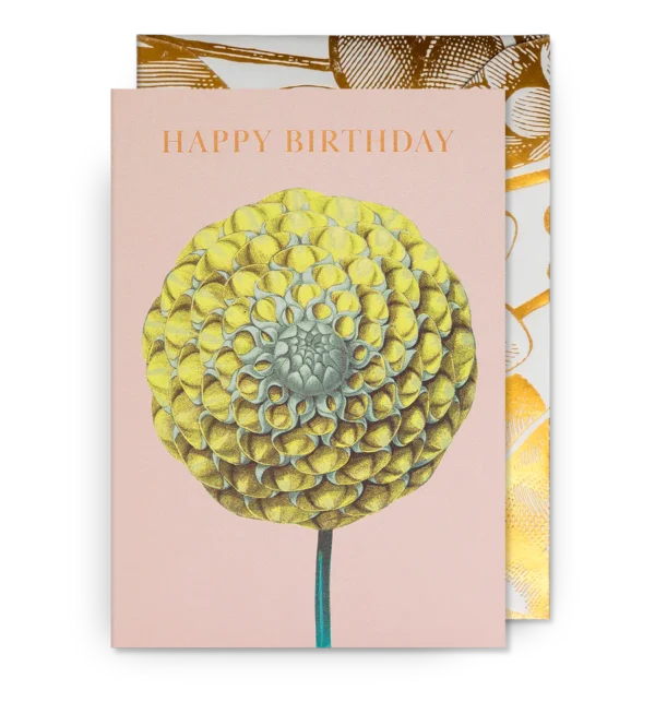 Dahlia Birthday Card