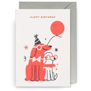 Happy dogs Birthday card