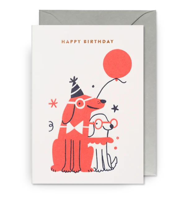 Happy dogs Birthday card