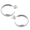 Plain wide Sterling Silver hoop earrings
