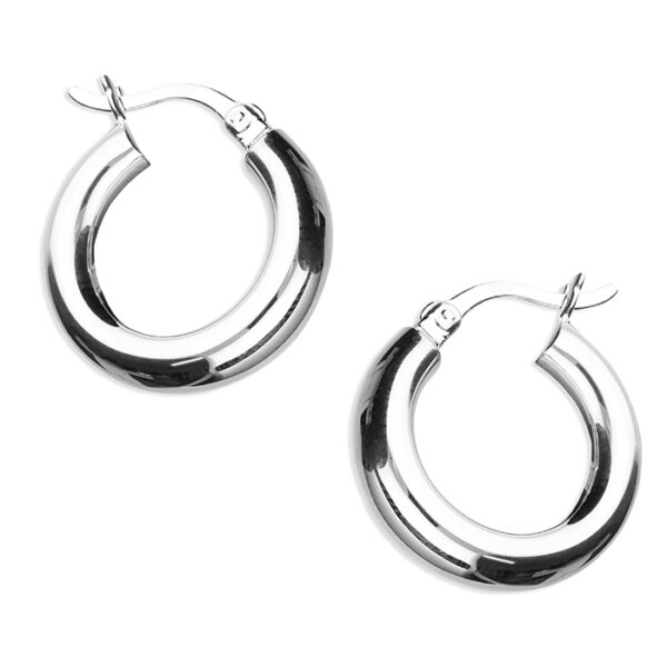Chunky Silver hoop earrings