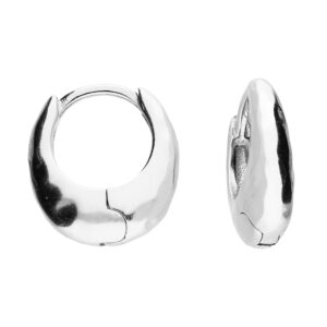 Textured Sterling Silver Hoop earrings