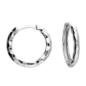 Hammered Sterling Silver hoop earrings