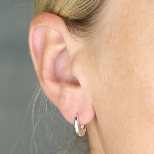 Textured Sterling Silver Hoop earrings