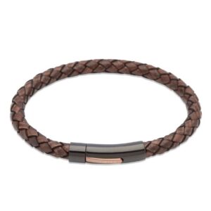 Men's Dark Brown leather bracelet