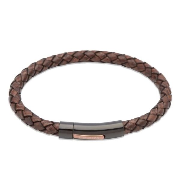 Men's Dark Brown leather bracelet