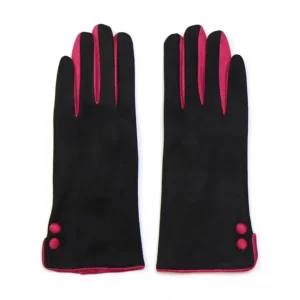 Black and pink gloves