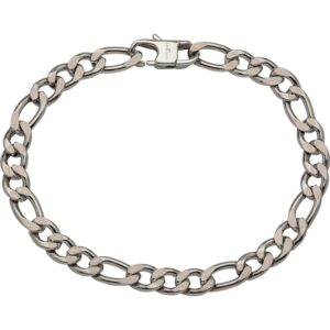 Mens stainless Steel Figaro bracelet LAB182