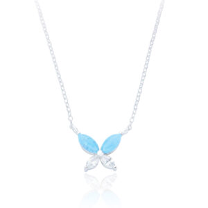 Opal Butterfly Necklace