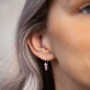 Pink Opal Drop earrings