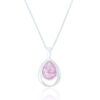 Pink Opal Teardrop Necklace