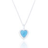 Blue Opal Heart shaped pendant