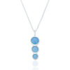 Blue Opal Trio Necklace