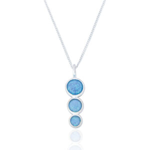 Blue Opal Trio Necklace