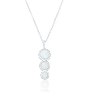 Sterling Silver and White Opal necklace