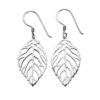 Sterling Silver Leaf drop earrings