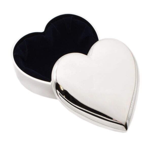 Heart Shaped Silver Trinket box