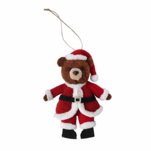 Christmas Bear in a Matchbox hanging decoration