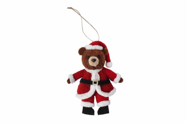 Christmas Bear in a Matchbox hanging decoration