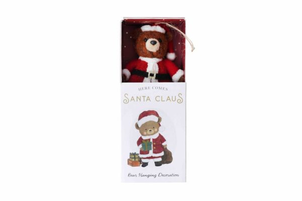 Christmas Bear in a Matchbox hanging decoration