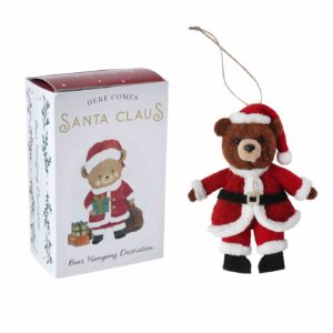 Christmas Bear in a Matchbox hanging decoration