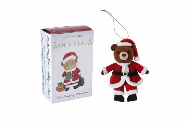 Christmas Bear in a Matchbox hanging decoration