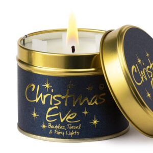 Christmas eve candle in a tin