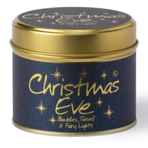 Christmas eve candle in a tin