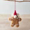 Gingerbread Mouse Christmas Hanging Decoration