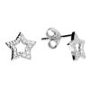 Sparkling Star stud earrings with Cubic Zirconia