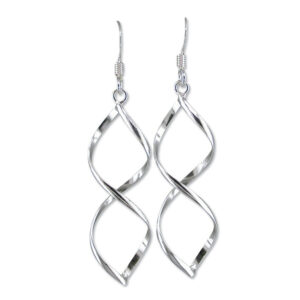 Sterling Silver Twist Drop earrings