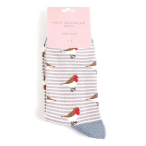 Festive Robin Socks