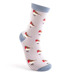 Festive Robin Socks