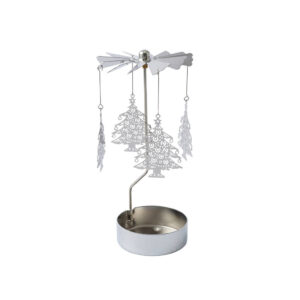 Silver Christmas Tree Tealight Spinner