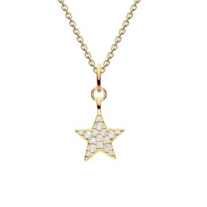 Gold Plated Sparkling Star Necklace